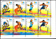 WRESTLING- BADMINTON-ATHLETICS-COMMONWEALTH GAMES-2008-SETENANT BLOCK OF 8- INDIA-MNH-PA12-49 - Bádminton