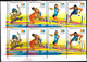 WRESTLING- BADMINTON-ATHLETICS-COMMONWEALTH GAMES-2008-SETENANT BLOCK OF 8- INDIA-MNH-PA12-49 - Badminton
