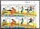 WRESTLING- BADMINTON-ATHLETICS-COMMONWEALTH GAMES-2008-SETENANT BLOCK OF 8- INDIA-MNH-PA12-49 - Bádminton