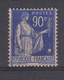 France Variéte Anneau Lune Sur YT 368 Oblitéré Type Paix 90 C Outremer - Used Stamps