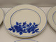 Delcampe - *6 PETITES ASSIETTES DESSERT CERAMIQUE TAURION PB LIMOGES FLEURS ROSES BLEUES  E - Limoges (FRA)