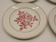 *7 PETITES ASSIETTES DESSERT CERAMIQUE TAURION PB LIMOGES FLEURS ROSES ROSES  E - Limoges (FRA)