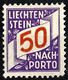 Liechtenstein 1928: ERSTE NACHPORTO-Marke N° 20 (50 Rp) In Schweizer Währung ** Postfrisch MNH (Zu CHF 45.00) - Taxe