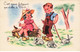 ILLUSTRATEUR - S01954 - Gougeon - Enfants Tenant Des Lapins - Animaux - Chapeau - Oiseau - Sabots  - L1 - Gougeon