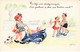 ILLUSTRATEUR - S01962 - Janser - Femme Poussant Un Landau - Ours - Peluche - Trottinette - Chien - Enfants - L1 - Janser