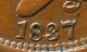 LaZooRo: United States 1 Cent 1837 UNC Date, Lips & Nose Job Errors, Rare - 1816-1839: Coronet Head (Tête Couronnée)