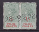 GB Fiscal/ Revenue Stamp.  Police Courts 1/- Green And Vermilion Barefoot 13 Pair.  Good Condition - Fiscaux