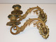 *2 BRAS BOUGEOIRS De PIANO En BRONZE ART NOUVEAU BINETS BOUTONS De FLEURS Déco E - Chandeliers, Candelabras & Candleholders