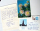 №55 Traveled Envelope 'Soviet Army Monument' Postcard  And Letter Cyrillic Manuscript Bulgaria 1980 - Local Mail, Stamp - Briefe U. Dokumente