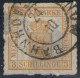 BAHNHOF HAGENOW 24/10 Auf 3 Shilling Gelborange - Schwerin Nr. 7 II PF VI - Mecklenburg-Schwerin