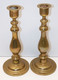 *2 BOUGEOIRS BRONZE Ou LAITON XXe VINTAGE Déco TABLE BOUGIE COLLECTION  E - Candeleros, Candelabros Y Palmatorias