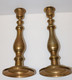 Delcampe - *2 BOUGEOIRS BRONZE Ou LAITON XXe VINTAGE Déco TABLE BOUGIE COLLECTION  E - Chandeliers, Candelabras & Candleholders