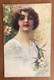 ARTIST SIGNED MONESTIER GLAMOUR DONNA LADY FIORI FLOWERS  T. A. M. SERIE N. S 7512 - Monestier, C.