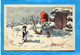 MARCOPHILIE-DANMARK-  Belle Carte Illustrée De Noël  Stamp15 Ores  +Vignette Julen 1928- - Machines à Affranchir (EMA)