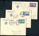 Oblitérations FDC En 1951 Sur 3 Cartes Non Illustrées  - Personnages Célèbres - D 269 - 1950-1959