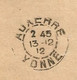 Entier Postal Sur Carte Lettre,  VERMENTON Pour AUXERRE,  YONNE,  1912,  3 Scans - Cartes-lettres