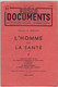 EDSCO DOCUMENTS- L'HOMME Et LA SANTE-.3e Année - Juin1958 -Pochette N°31 Support Enseignants-Les Editions Scolaires - Schede Didattiche