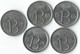 MM675 - BELGIË - BELGIUM - 5 X 25 CENTIMES - VLAAMS - 1965 - 1968 - 1972 - 1974 -1975 - 25 Cent