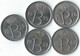 MM678 - BELGIË - BELGIUM - 5 X 25 CENTIMES - VLAAMS - 1968 - 1969 - 1971 - 1972 - 1975 - 25 Cents