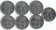 MM683 - BELGIË - BELGIUM - 7 X 25 CENTIMES -  FRANS - 1970 - 1973 - 1974 - 25 Cents