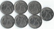 MM683 - BELGIË - BELGIUM - 7 X 25 CENTIMES -  FRANS - 1970 - 1973 - 1974 - 25 Centimes