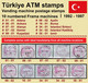 Türkiye Türkei Frama ATM 2 / Serie Komplett Alle 10 Nummern Mit Super Vollstempel Von Den Standorten / Automatenmarken - Distribuidores