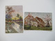 Delcampe - AK Posten 44 Stk. Künstler AK / Motive Ca. 1920 Jahre Burgen / Berge Usw. - 5 - 99 Postcards