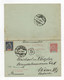 !!! GABON, ENTIER AVEC CARTE REPONSE RECOMMANDE DE LIBREVILLE POUR L'AUTRICHE DE 1910 - Storia Postale