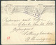 Enveloppe Obl. Mécanique De PARIS -3 Bd MALESHERBES 24 Sept. 1917 Vers Prisonnier Civil Belge Ch. Van Der Elst à Luthrin - Prisoners