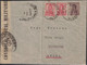 ARGENTINE - BUENOS-AIRES -LE 1-8-1917 - LETTRE POUR LA SUISSE -BANDE DE CONTROLE POSTAL MILITAIRE AVEC MARQUE DE CENSURE - Storia Postale