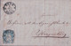 Suisse, Helvetia Assise Non Dentelé Sur Lettre, Cachet  Bern (2.12.1859) - Storia Postale