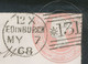 GB „131 / EDINBURGH“ Scottish Duplex Postmark (between 3 Thin Bars, Different Lenght, 131 Between Stars) On VF PS - Brieven En Documenten