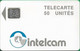 Cameroon - Intelcam - Chip - Logo Card - SC4 AFNOR, Matt, Hole 6mm, No Frame Around Chip, Cn.43317, 50Units, Used - Kameroen