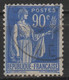 TimbrePaix 90 Centimes Outremer, N°368 B TYPE II, Avec Essuyage De La Signature - Used Stamps