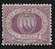 San Marino 1877 - 40c. - UNUSED - Violet Coat Of Arms - Signed By Alberto Diena - Unused Stamps