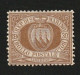 San Marino 1877 - 30c. - UNUSED - Brown Coat Of Arms - Signed By Diena - Neufs