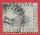 Australie Occidentale N°40 2p Gris (filigrane CA, Dentelé 14) 1889 O - Used Stamps