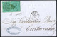 Cover 1868, 5 Cent. Azzurro Chiaro, Coppia Verticale Su Lettera Da Roma 24.7.1869 Per Civitavecchia, Splendida, Firm. A. - Kirchenstaaten