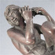 ° BRONZE CARPEAUX LE PECHEUR A LA COQUILLE + Editions Atlas - Brons