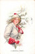 CPA Illustrateur - A Snowball Fight - Bataille De Boule De Neige - Court Barber - Femme Avec Des Gants Rouges - Other & Unclassified