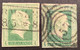Preussen 1856 Mi 5a +5b 250€ TADELLOS 1/3 Sgr Grün + Dunkelgrün Gestempelt (Altdeutschland German States Prussia - Used