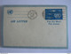 UN UNO United Nations New York Aerogramme Stationery Entier Postal Air Letter 1952 First Day Of Issue - Airmail