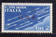 ITALIA REGNO REPUBBLICA SOCIALE RSI 1944 GNR VERONA POSTA AEREA AIR MAIL LIRE 2 MNH OTTIMA CENTRATURA FIRMATO SIGNED - Correo Aéreo