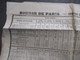 Frankreich Paris Semaine 22 Au 27.12.1858 Börsennachrichten Börsenkurse / Bourse De Paris - 1850 - 1899