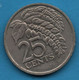 TRINIDAD AND TOBAGO 25 CENTS 1977 KM# 32 Chaconia - Trinidad & Tobago