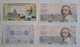 4 Billet Factice Recto Verso Fake Copie 5 Et 100 Et 1000 Francs Banque De France - Specimen