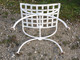 Delcampe - *ANCIEN FAUTEUIL SIEGE DAGOBERT FER Forgé Blanc Déco JARDIN VERANDA  E - Stühle