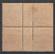 PAKHOÏ - 1919 - BLOC De 4 MILLESIME 1907 - YVERT N°36 - Unused Stamps