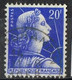 FR VAR 72 - FRANCE N° 1011B Obl. Marianne De Muller Variété PIEL Obstrué - Oblitérés