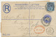 GB 1899 Superb 2d Blue QV Registered Provisional Postal Stationery Envelope (Huggins RP21G Provisional) Uprated W 2 1/2d - Covers & Documents